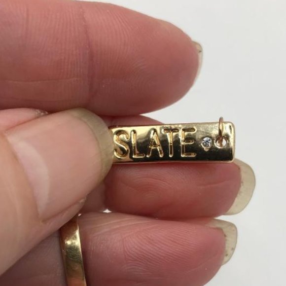 ROCKSBOX "SLATE" Gold-Tone Dangles Necklace - Picture 6 of 9